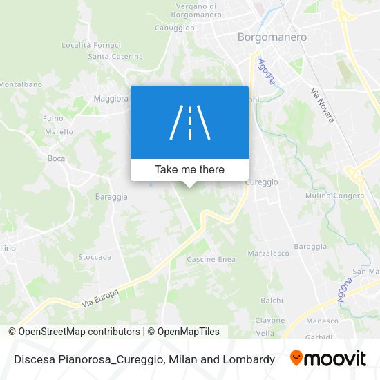 Discesa Pianorosa_Cureggio map