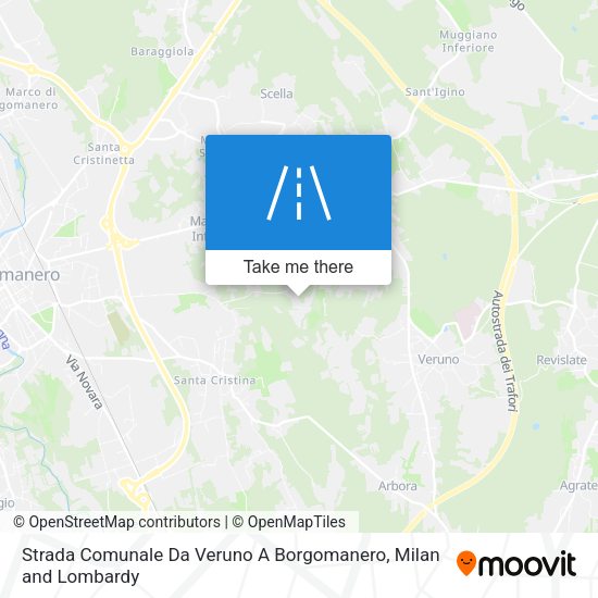 Strada Comunale Da Veruno A Borgomanero map