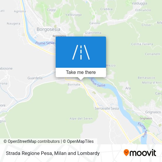 Strada Regione Pesa map