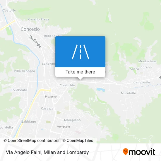 Via Angelo Faini map