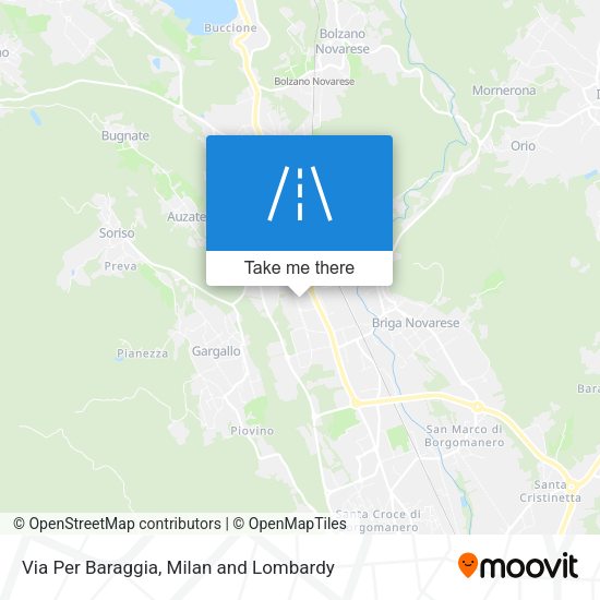 Via Per Baraggia map