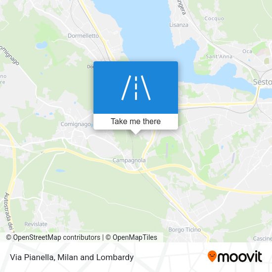 Via Pianella map