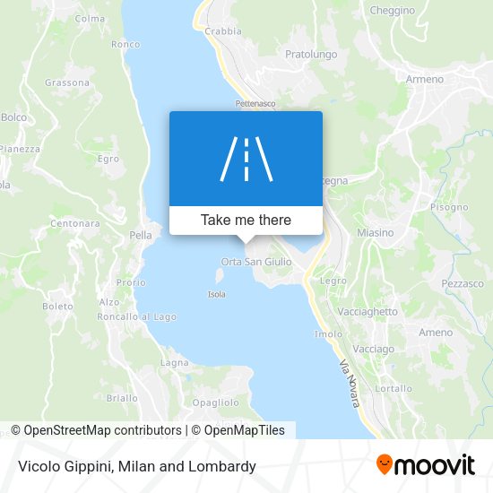 Vicolo Gippini map