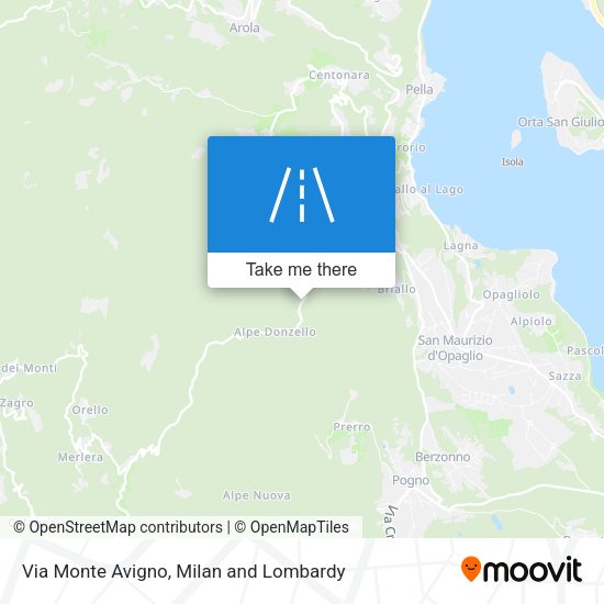 Via Monte Avigno map