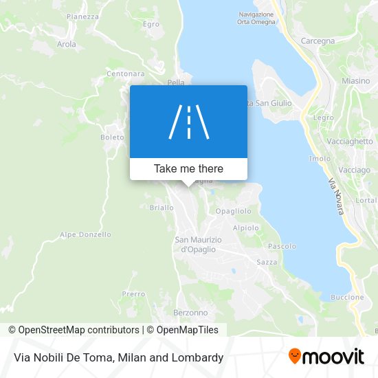 Via Nobili De Toma map