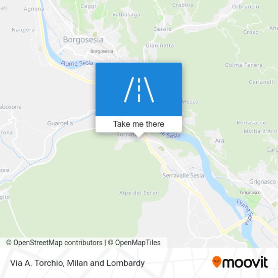 Via A. Torchio map