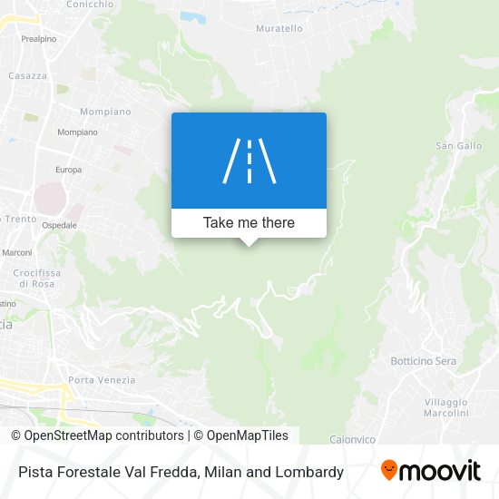 Pista Forestale Val Fredda map