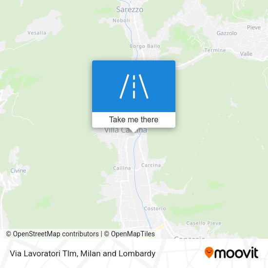 Via Lavoratori Tlm map