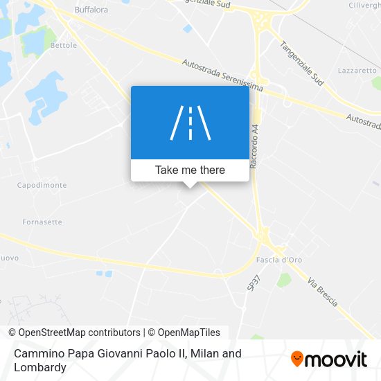 Cammino Papa Giovanni Paolo II map