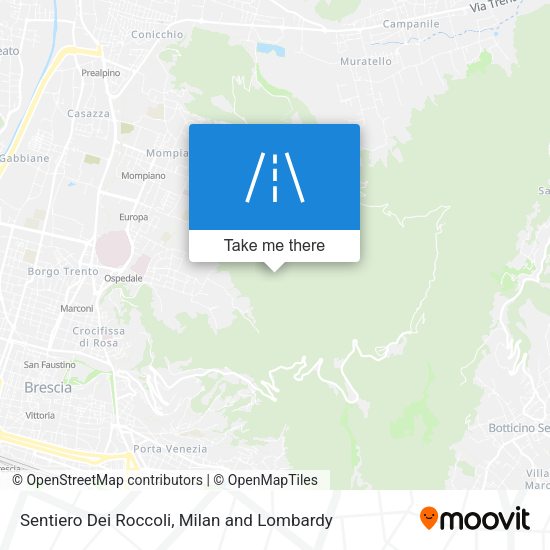 Sentiero Dei Roccoli map