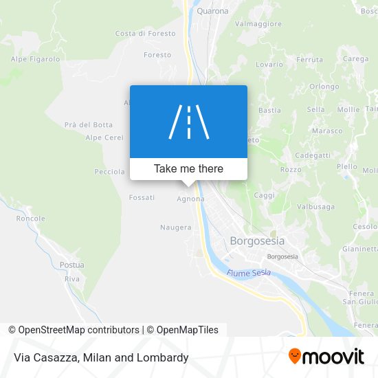 Via Casazza map