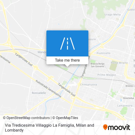 Via Tredicesima Villaggio La Famiglia map