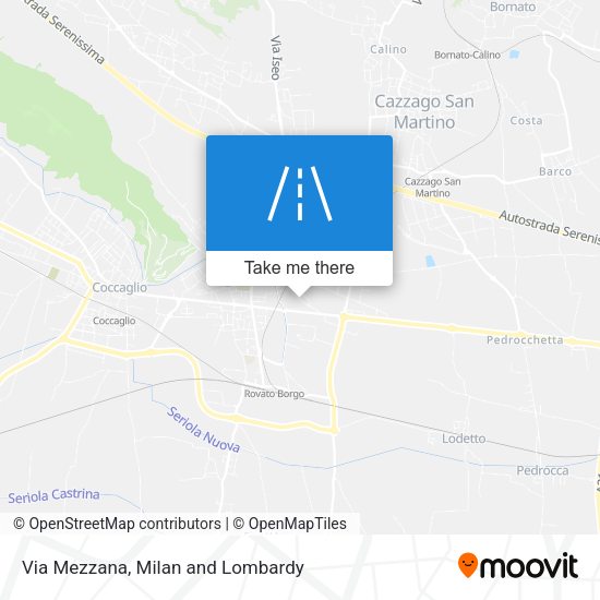 Via Mezzana map