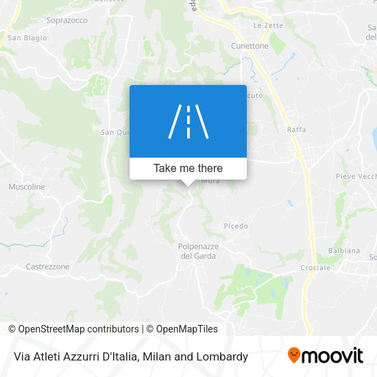 Via Atleti Azzurri D'Italia map