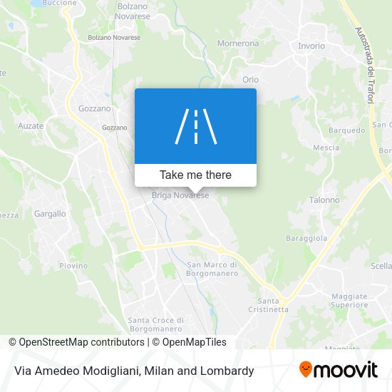 Via Amedeo Modigliani map