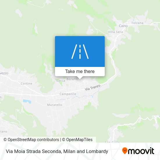 Via Moia Strada Seconda map