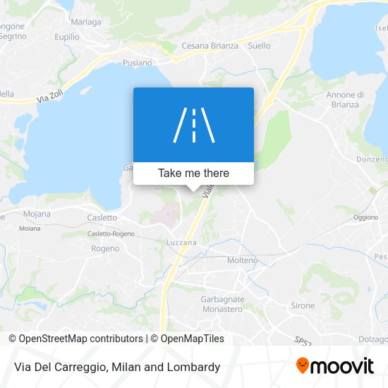 Via Del Carreggio map