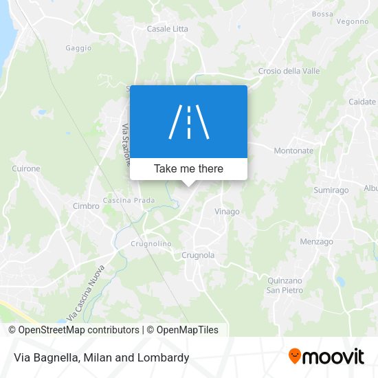 Via Bagnella map