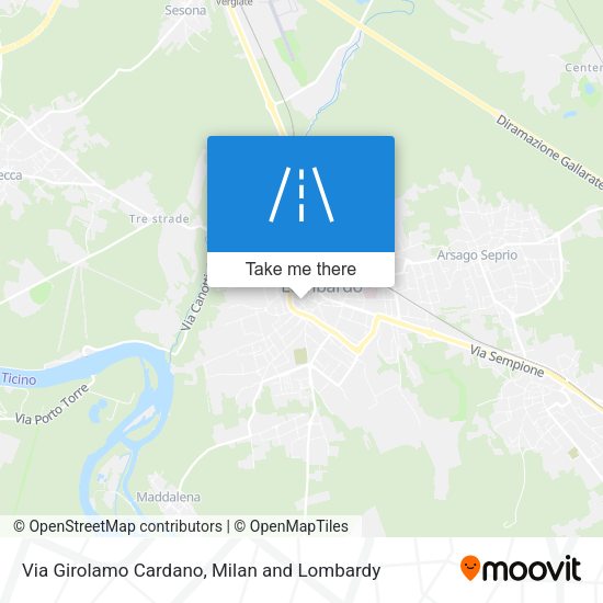 Via Girolamo Cardano map
