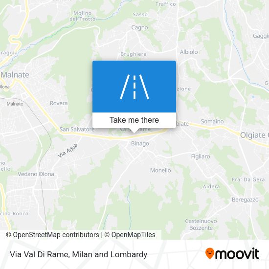Via Val Di Rame map