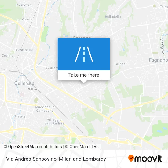 Via Andrea Sansovino map