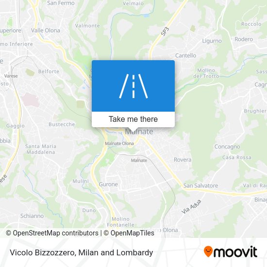 Vicolo Bizzozzero map