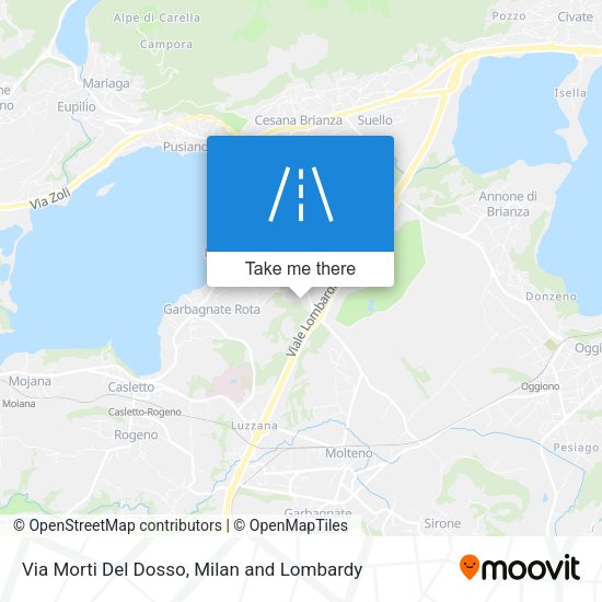 Via Morti Del Dosso map