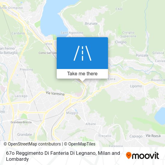 67o Reggimento Di Fanteria Di Legnano map