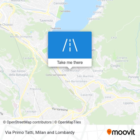 Via Primo Tatti map