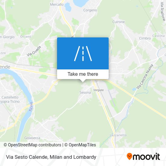 Via Sesto Calende map