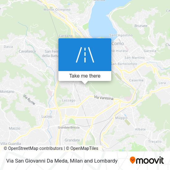 Via San Giovanni Da Meda map