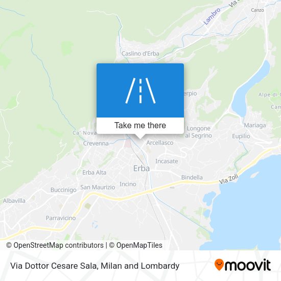 Via Dottor Cesare Sala map
