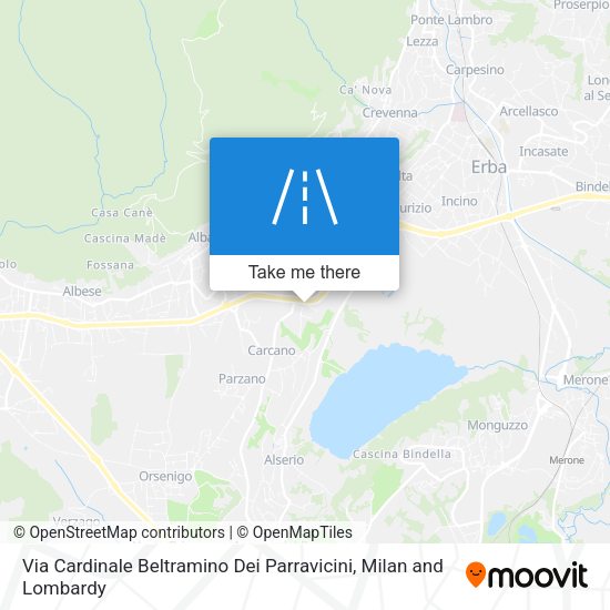 Via Cardinale Beltramino Dei Parravicini map
