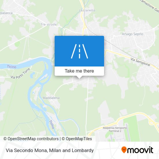 Via Secondo Mona map
