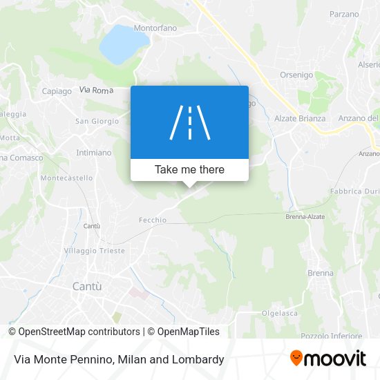 Via Monte Pennino map