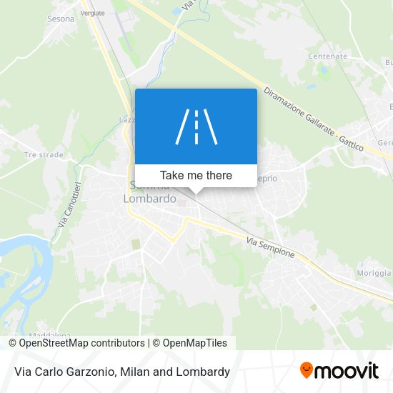 Via Carlo Garzonio map
