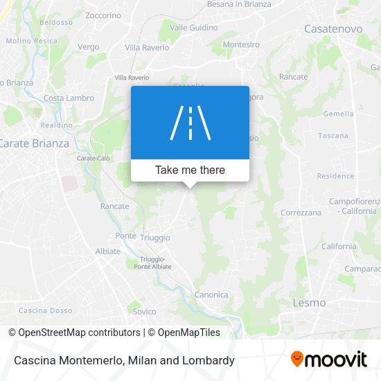 Cascina Montemerlo map