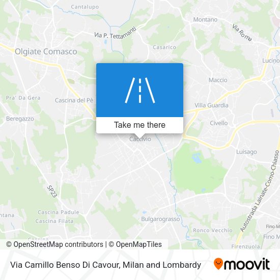 Via Camillo Benso Di Cavour map