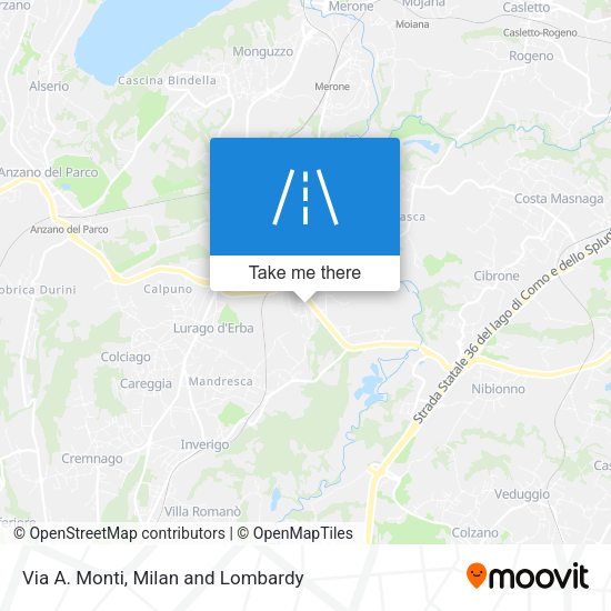 Via A. Monti map