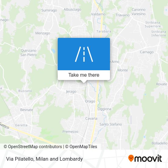 Via Pilatello map