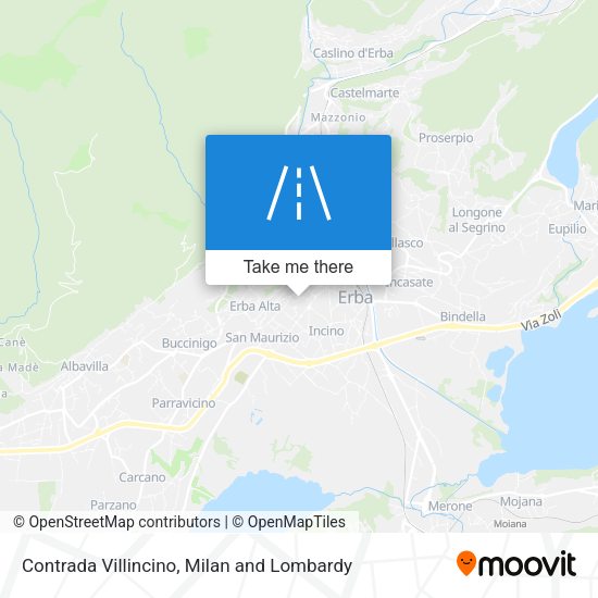 Contrada Villincino map