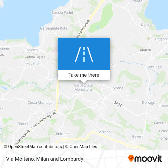 Via Molteno map