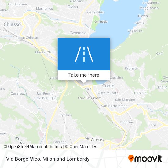 Via Borgo Vico map