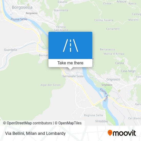 Via Bellini map
