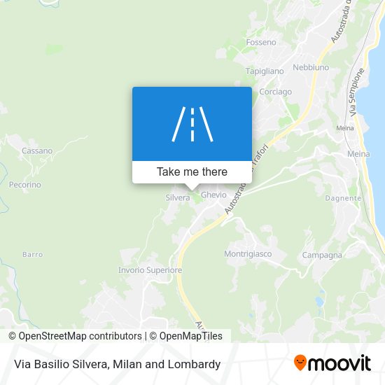Via Basilio Silvera map