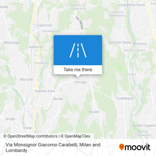 Via Monsignor Giacomo Carabelli map