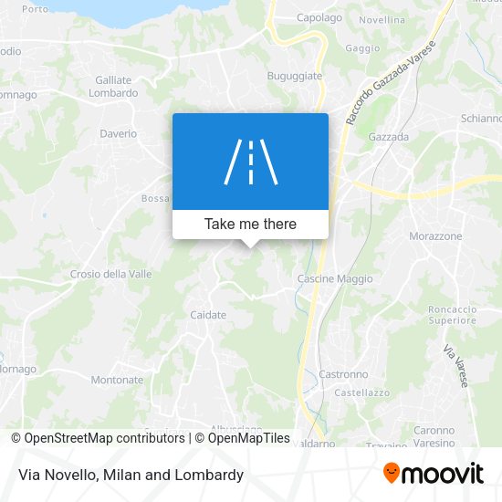 Via Novello map