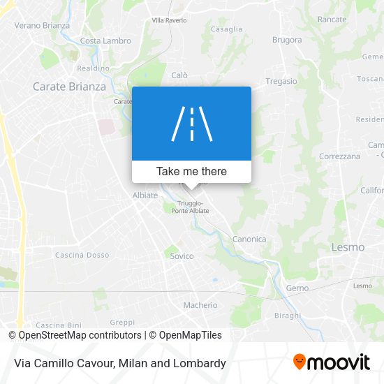 Via Camillo Cavour map