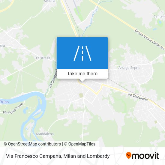 Via Francesco Campana map