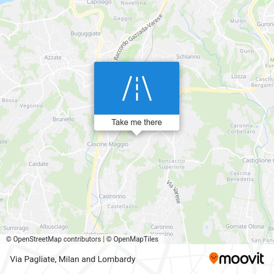 Via Pagliate map